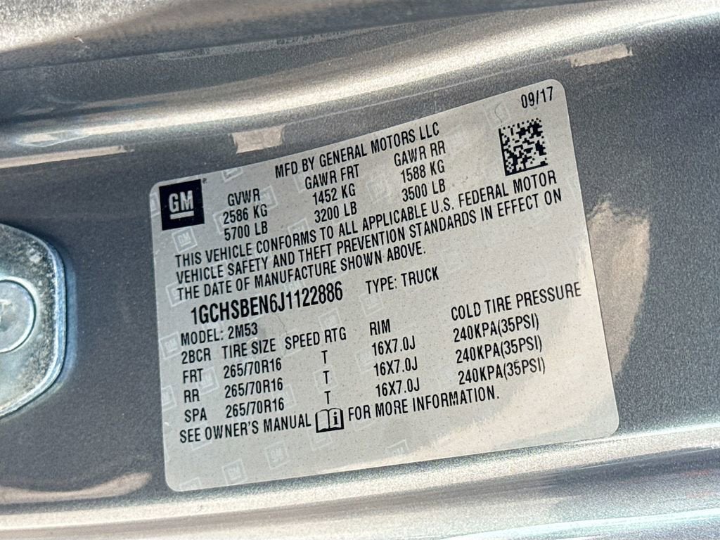 2018 Chevrolet Colorado 2WD Work Truck