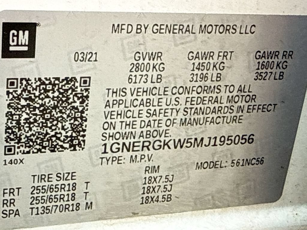 2021 Chevrolet Traverse LT Cloth