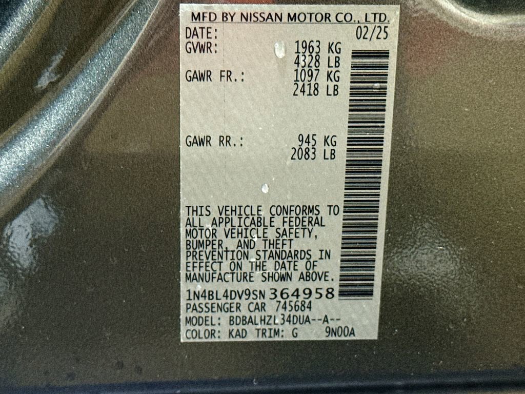 2025 Nissan Altima SV