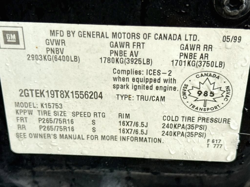 1999 GMC Sierra 1500 SL