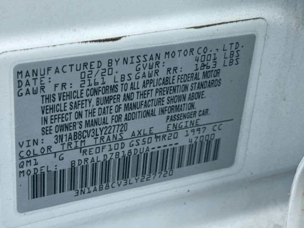 2020 Nissan Sentra SV Xtronic CVT