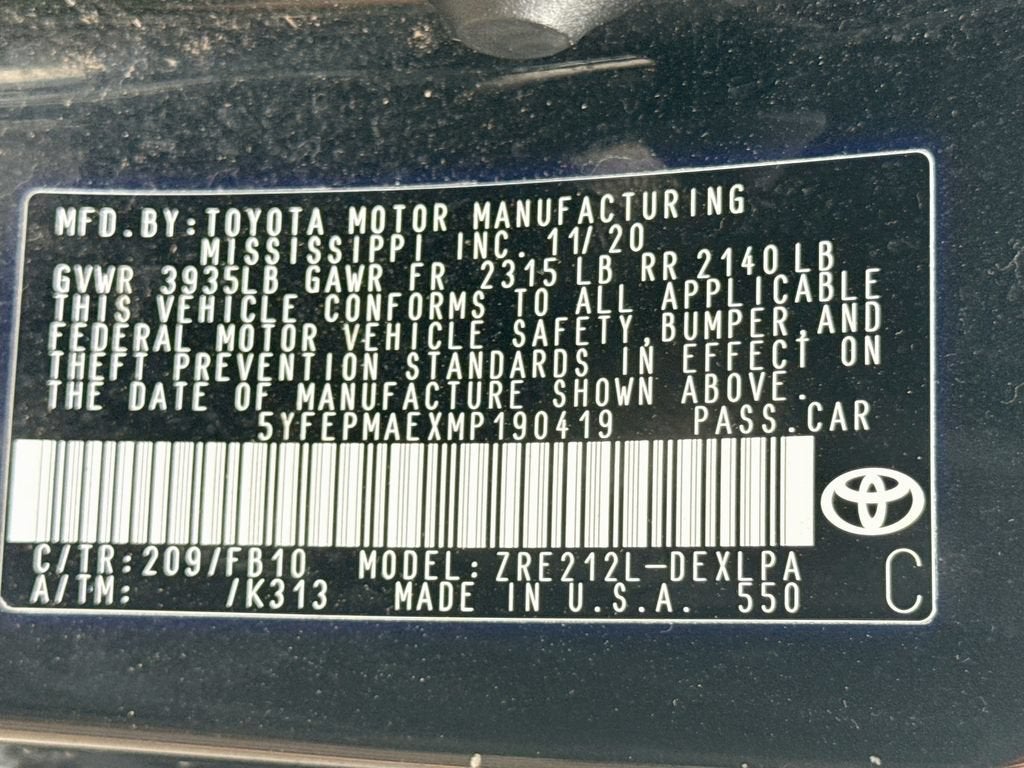 2021 Toyota Corolla LE