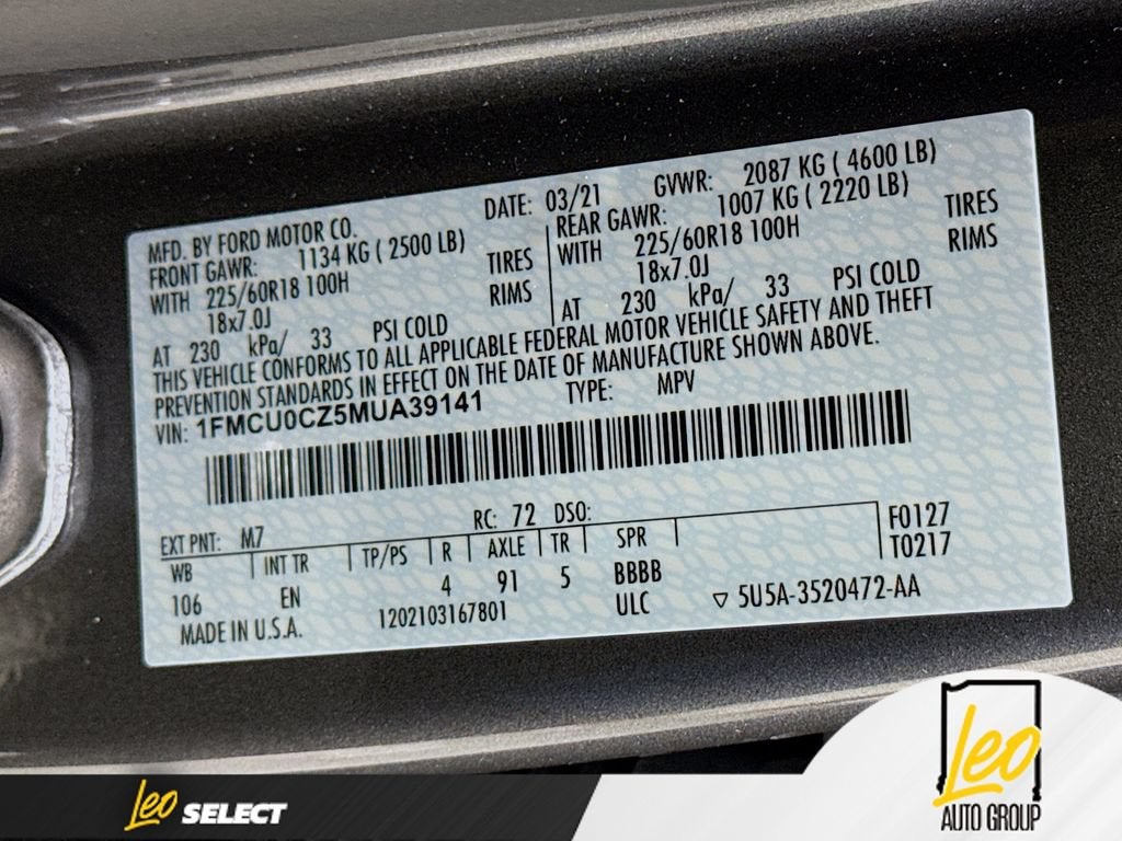 2021 Ford Escape SEL Hybrid