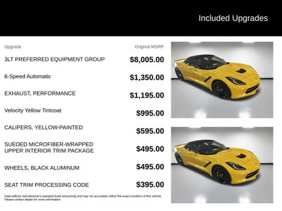 2014 Chevrolet Corvette Stingray Z51 3LT