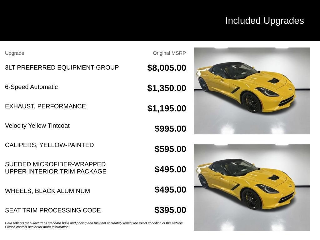 2014 Chevrolet Corvette Stingray Z51 3LT