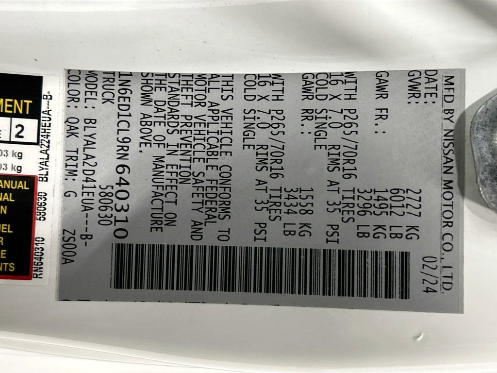 2024 Nissan Frontier S