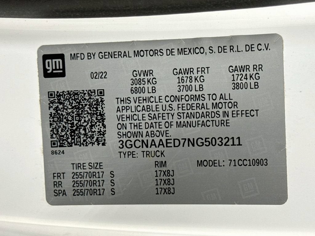 2022 Chevrolet Silverado 1500 Work Truck