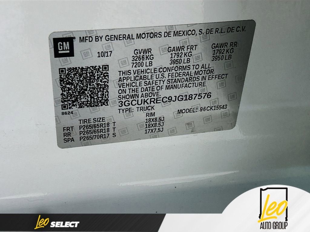 2018 Chevrolet Silverado 1500 LT